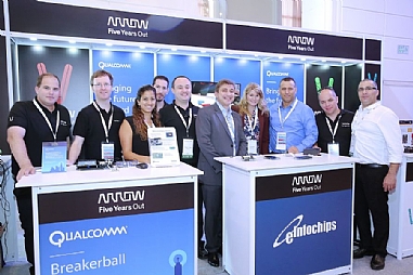 The team of "Qualcomm" at the Arrow booth